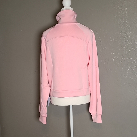 Mangopop Pink Women's Half-Zip Versatile Pullover NWT Medium Kangroo Pockets - Picture 3 of 12
